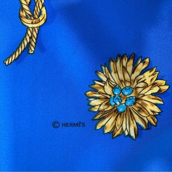 Blue and Gold Scarf - Picture 7 of 12